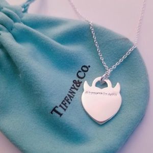 Tiffany and Co. red devil heart pendant necklace
